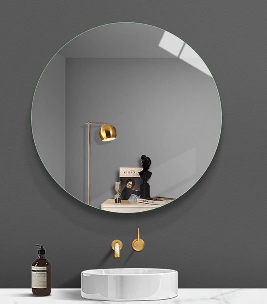 Modern Full Moon Frameless Mirror