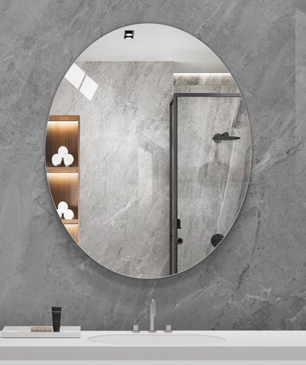 Ellipse Frameless Mirror