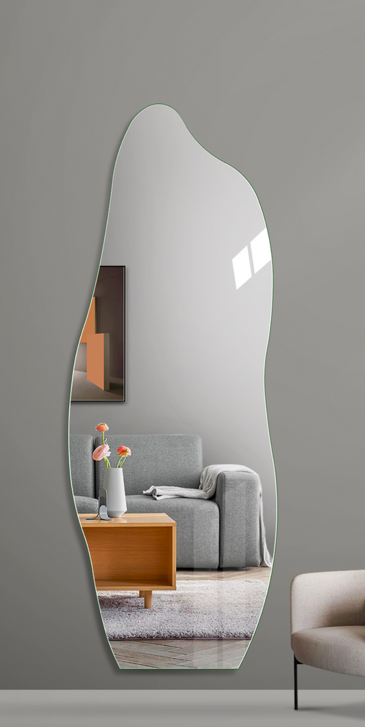 Fun Art Irregular Frameless Full Length Mirror