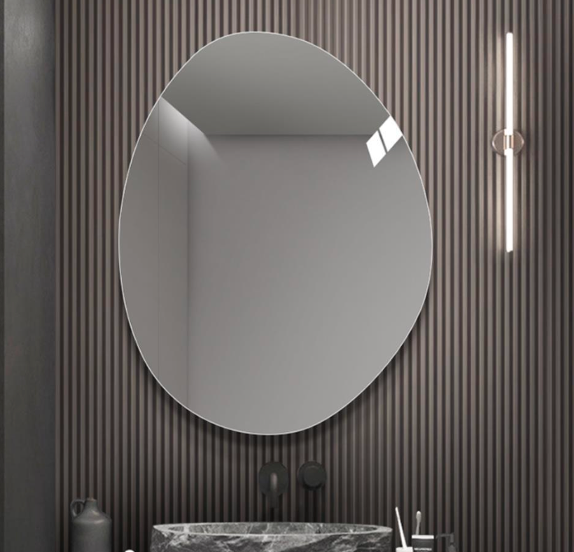 Wabi-Sabi Egg Frameless Mirror