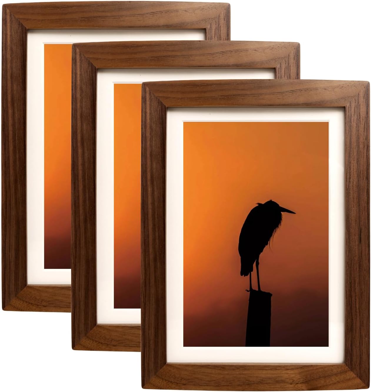 Natural Walnut Wood Photo Frames