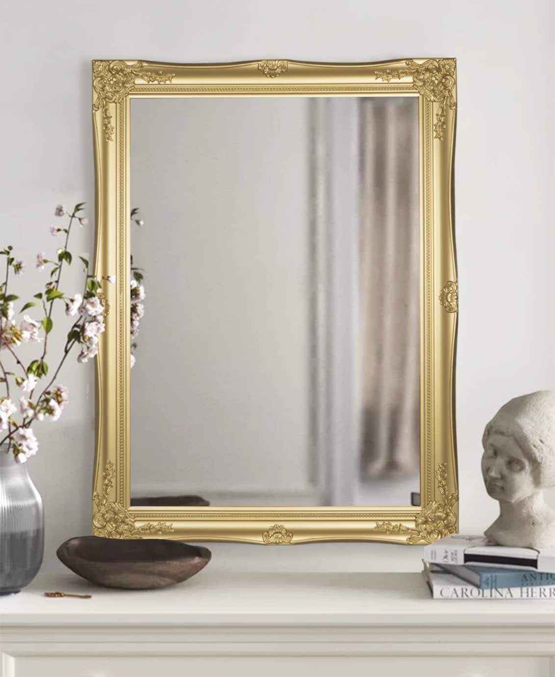 Vintage Baroque Wooden Mirror