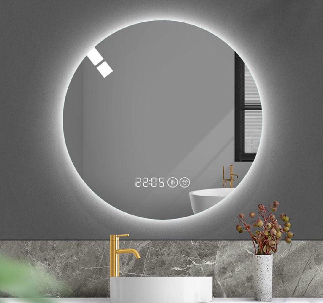 LED Modern Full Moon Backlit Frameless Mirror