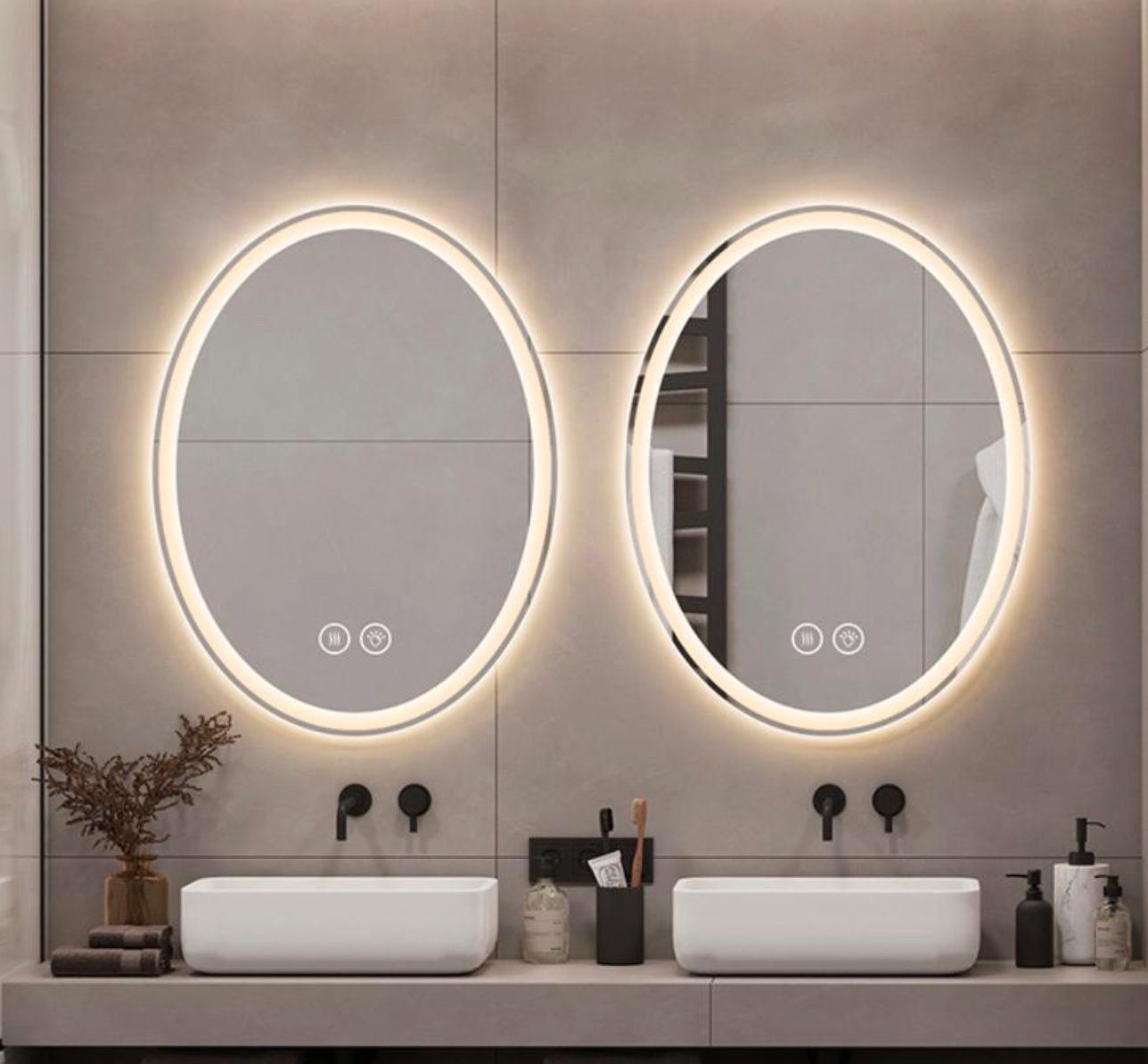 LED Ellipse 2CM Frosted Line Front Light Mirror