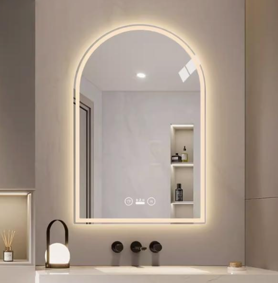 LED Arch 2.5CM Frosted Line Front Light Mirror