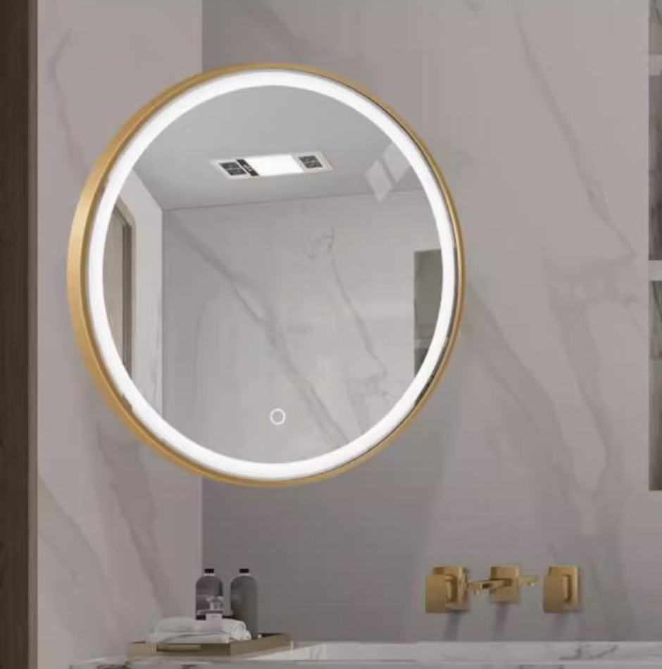 LED Full Moon Rotating Front Light Alloy Mirror