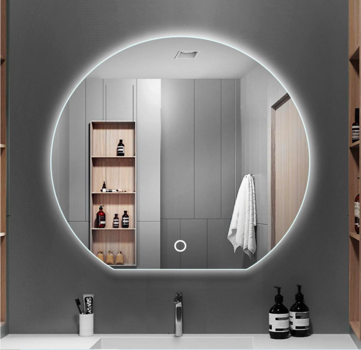 LED Dawn Circle Backlit Frameless Mirror