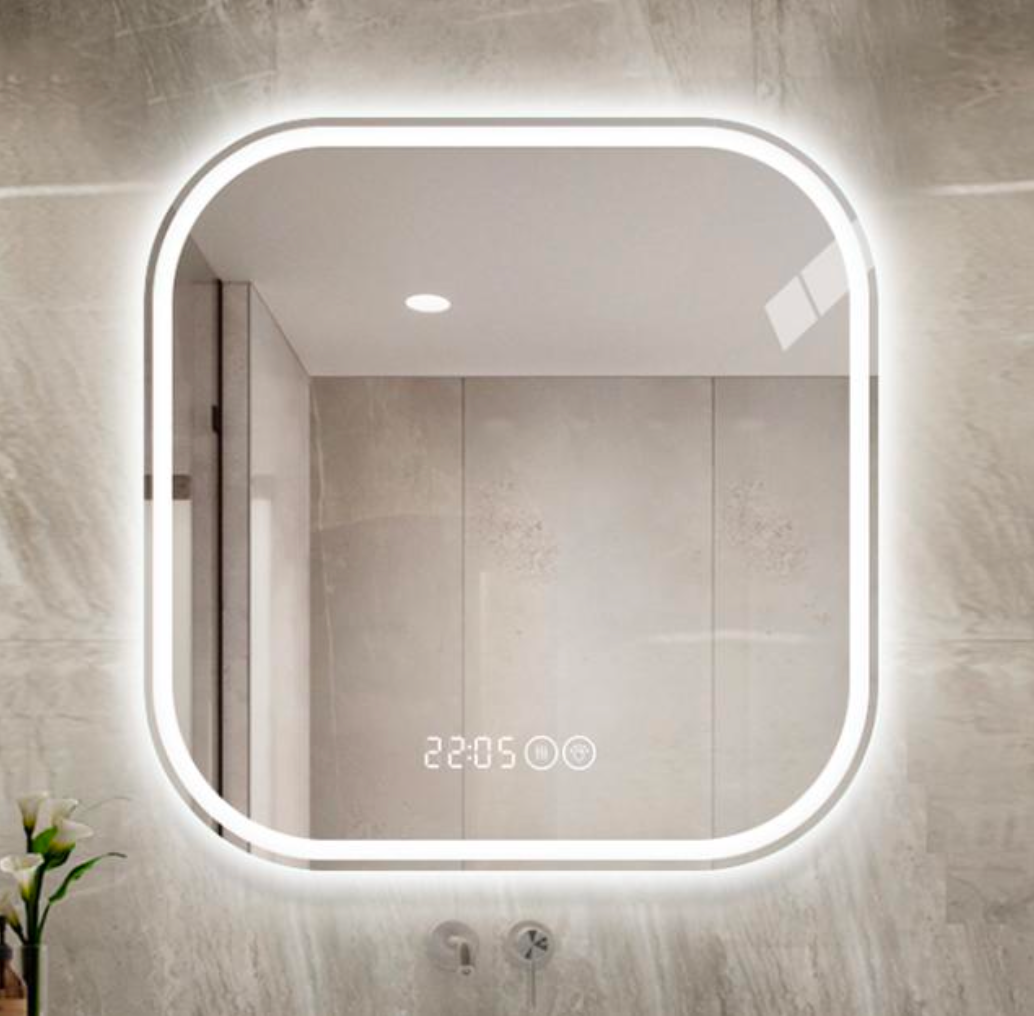 LED Rounded Square Front Light Frameless Mirror