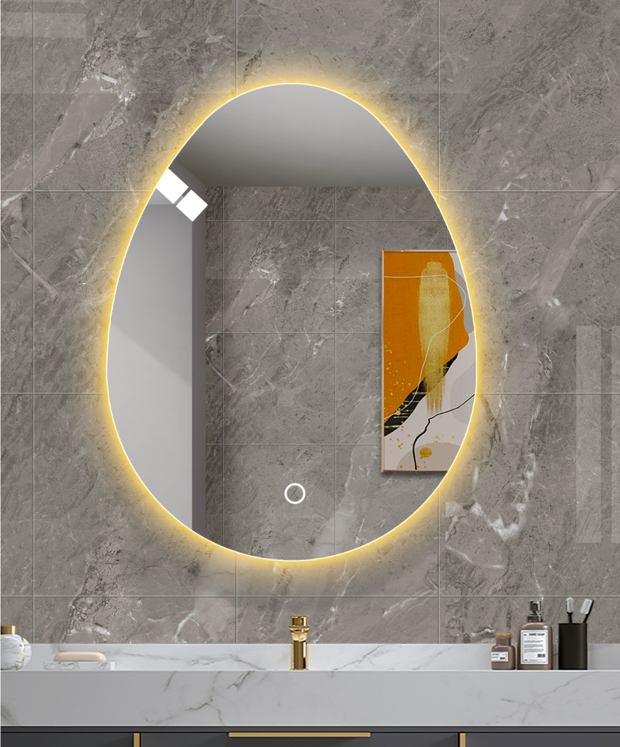 LED Perfect Egg Backlit Frameless Mirror