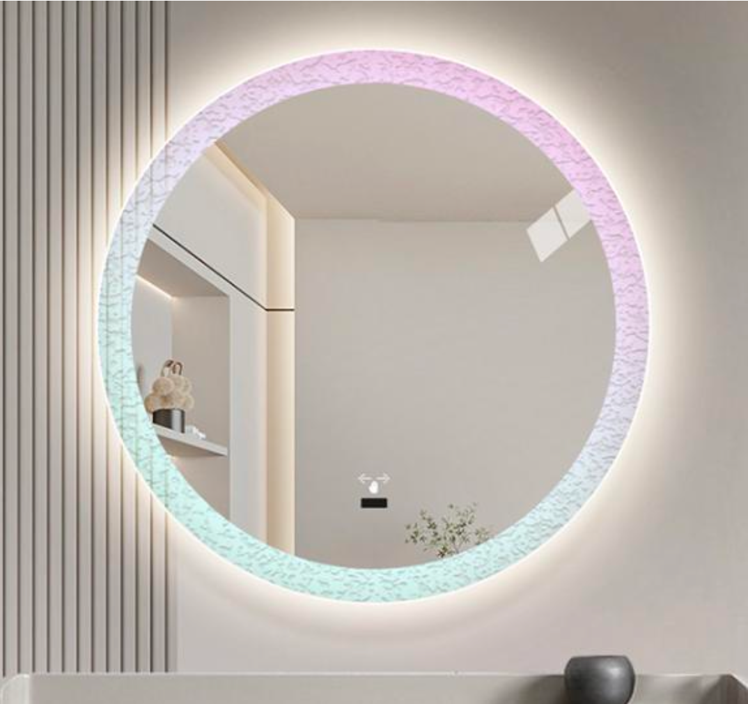 LED Ombre Glow Full Circle Front Light Acrylic Mirror