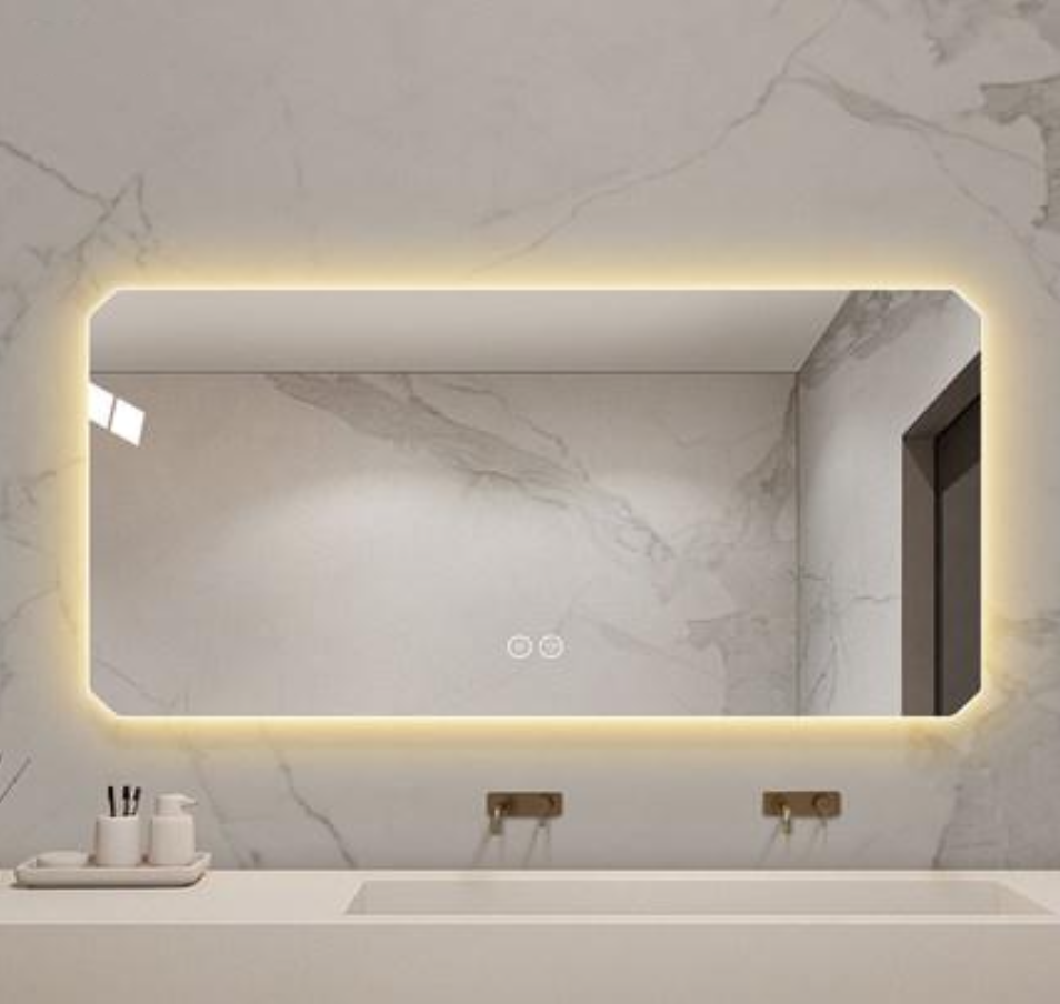 LED Octagon Backlit Frameless Mirror