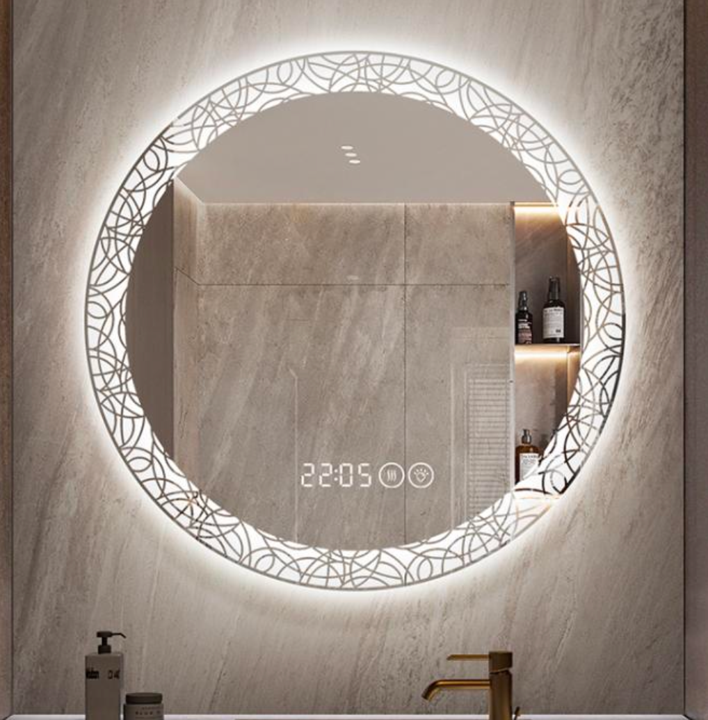 LED Full Moon 5.5CM Frosted Line with Thread Front Light Mirror