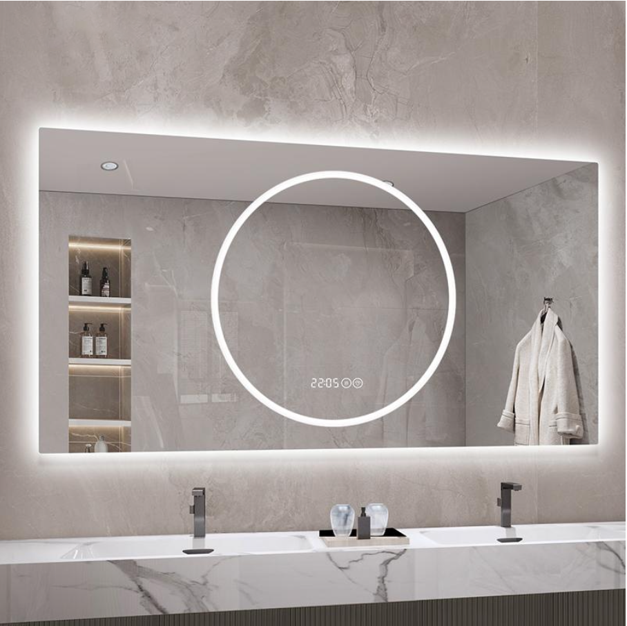 LED Rectangle Circle Front Light Frameless Mirror