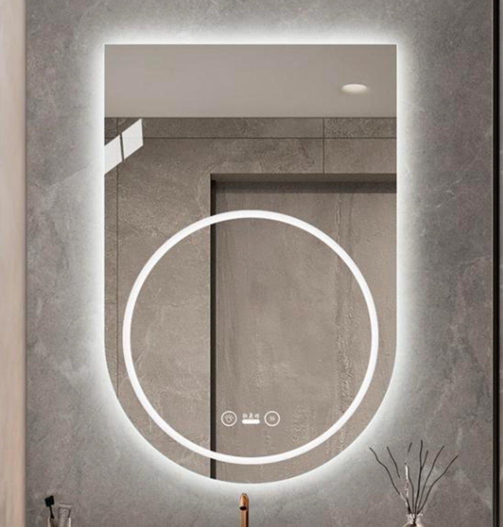 LED Semi-Oval Circle Mirror