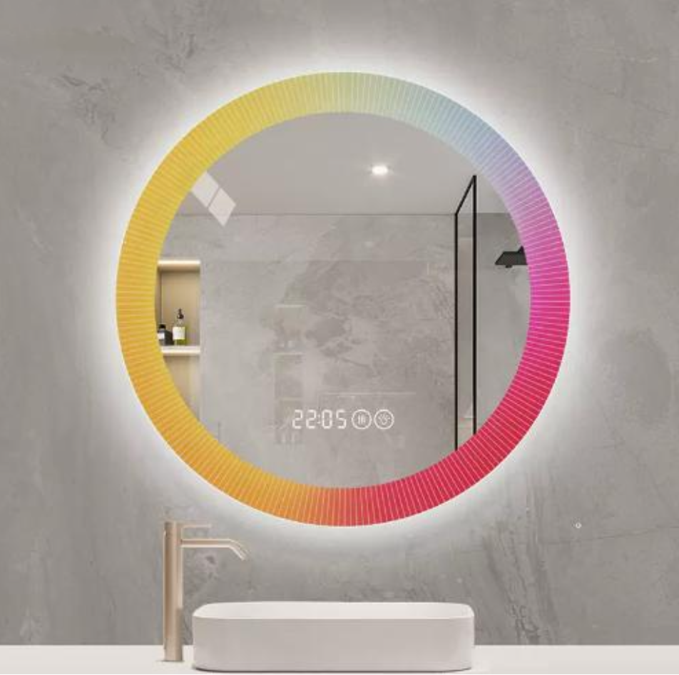 LED Rainbow Full Circle Backlit Acrylic Mirror