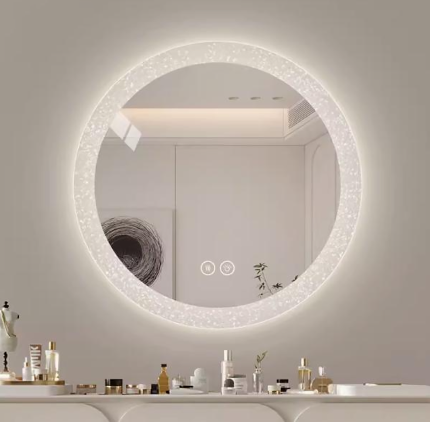 LED Glow Full Circle Backlit Acrylic Mirror