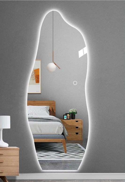 LED Fun Art Irregular Backlit Full Length Mirror