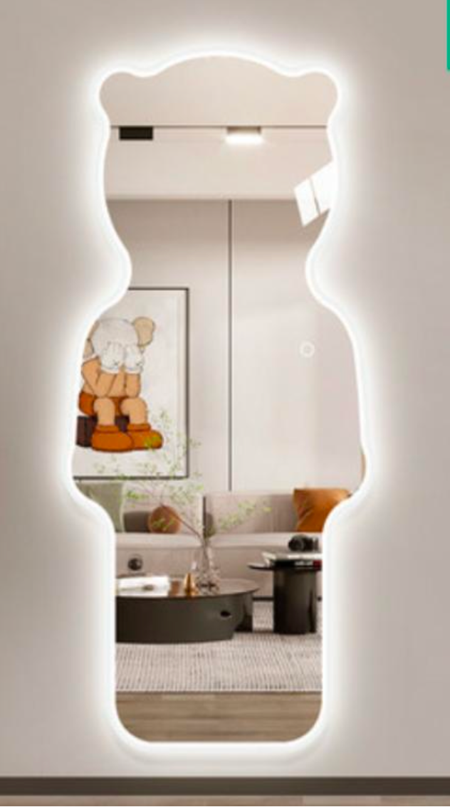 LED Teddy 2CM Frosted Line Front Light Full Length Mirror