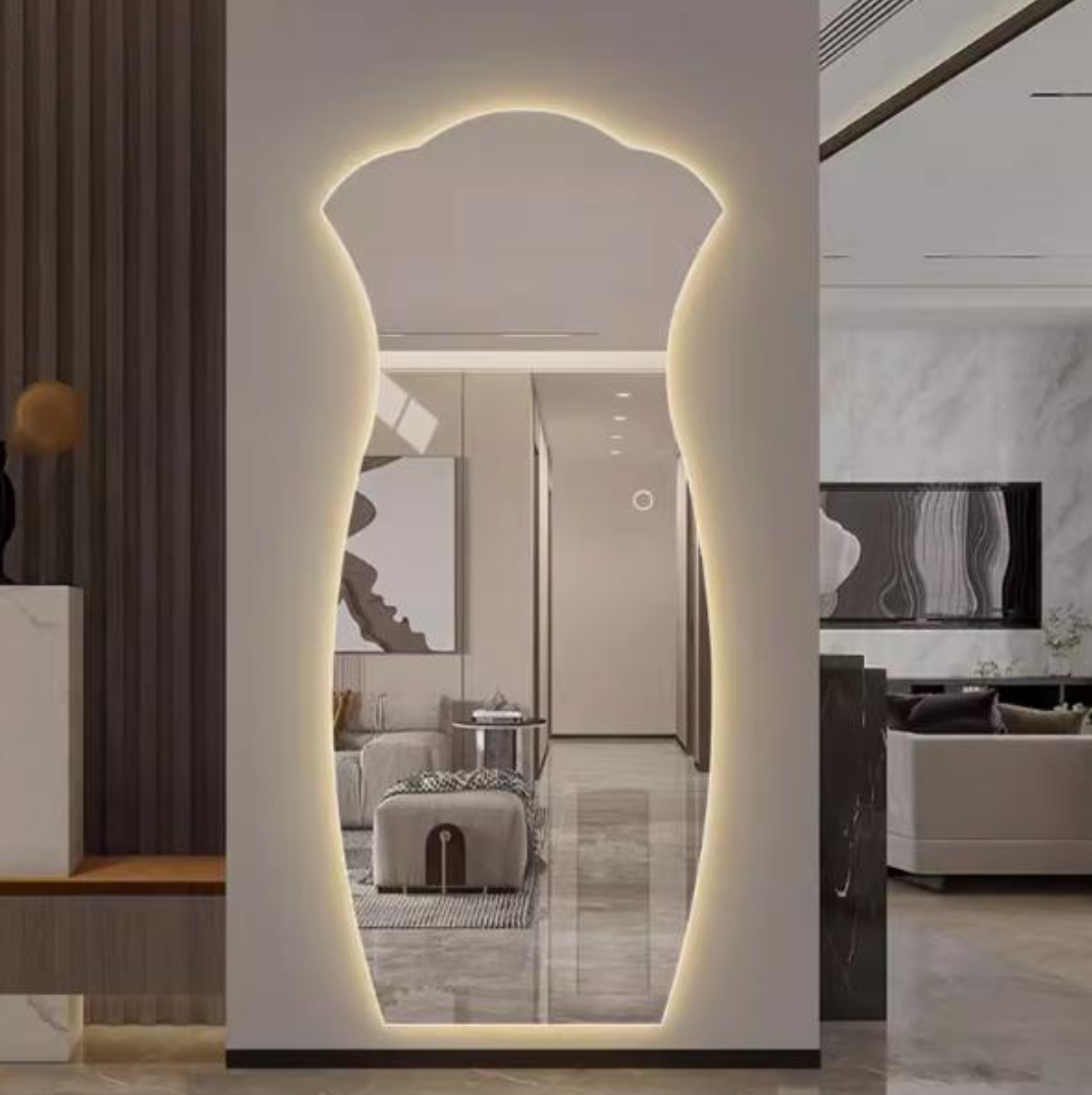 LED Curve Vase Backlit Full Length Mirror